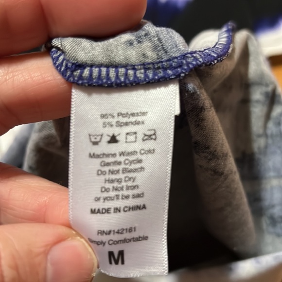 LuLaRoe Purple White Striped Shirt M - Picture 5 of 5